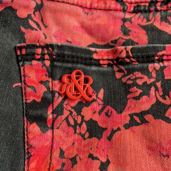 Pink Floral Rock & Republic Pants Size 6 - Picture 8 of 10